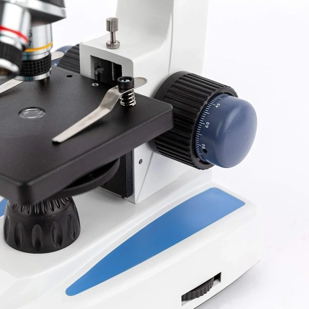 AmScope M158C 40X-1000X C&F Compound Microscope with Metal Frame and Glass Lens